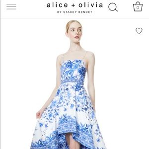Alice + Olivia size 0 gown. Worn 1x. Perfect